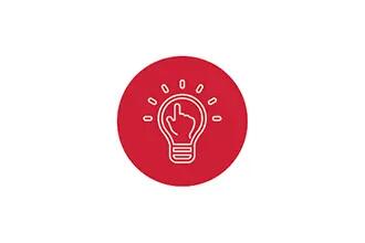 Illustration of a light bulb in a circle