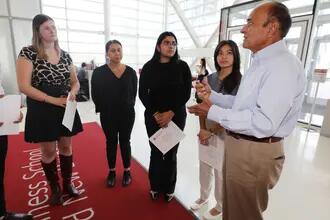 raman speaking with students